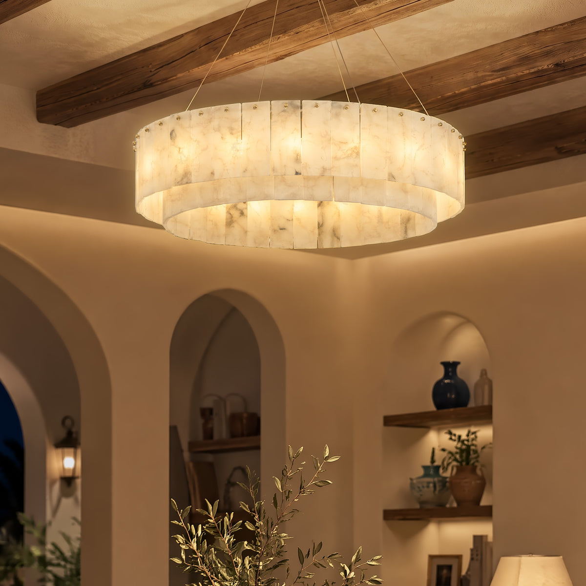 Alabaster ceiling light