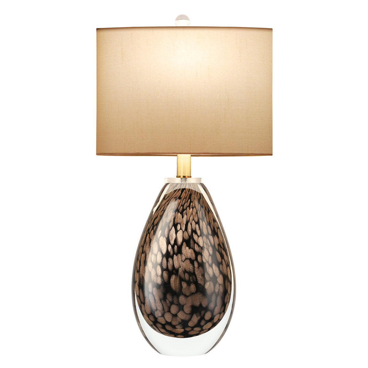 Handblown Bronze Scale Teardrop Glass Table Lamp